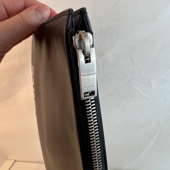 Saint Laurent - Vintage Rive Gauche Logo - Pouch - Smooth Leather - Gift Set/Box - Picture 3 of 16